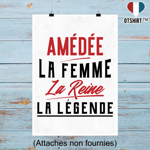 Affiche amedee la femme la reine la legende