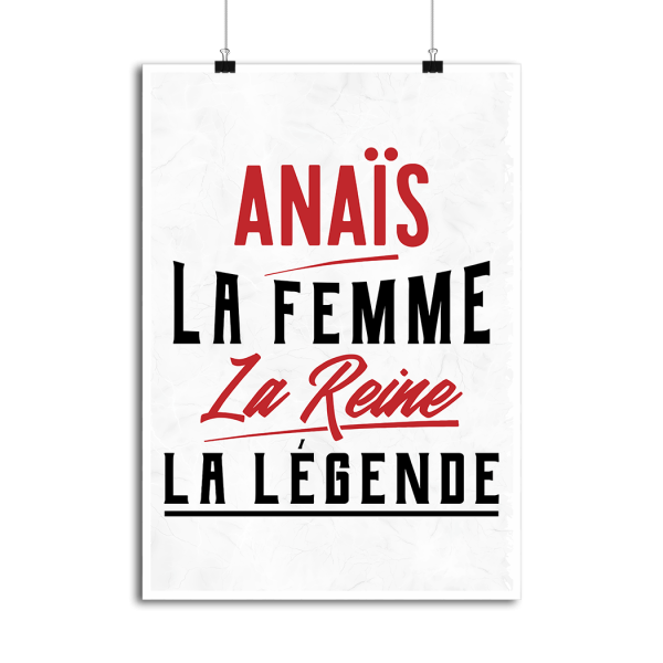 Affiche anais la femme la reine la legende