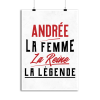 Affiche andree la femme la reine la legende