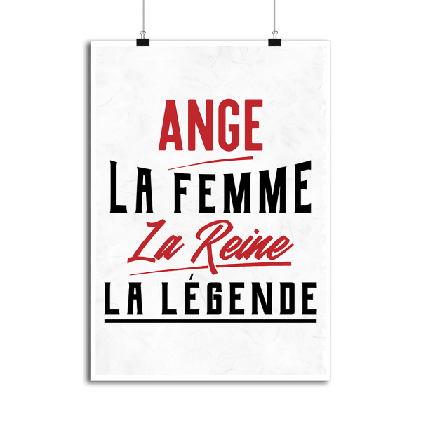 Affiche ange la femme la reine la legende