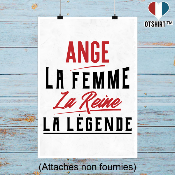 Affiche ange la femme la reine la legende