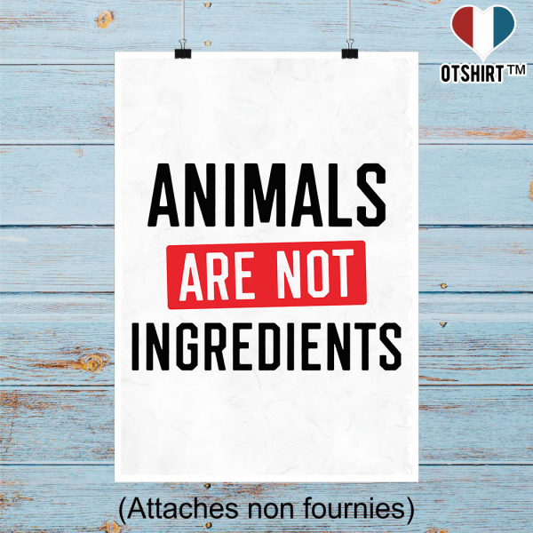 Affiche animals are not