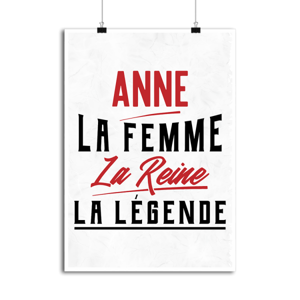 Affiche anne la femme la reine la legende