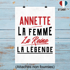 Affiche annette la femme la reine la legende