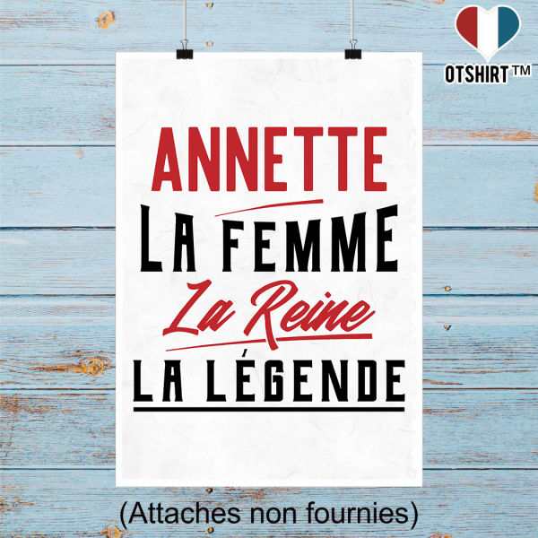 Affiche annette la femme la reine la legende