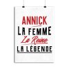 Affiche annick la femme la reine la legende