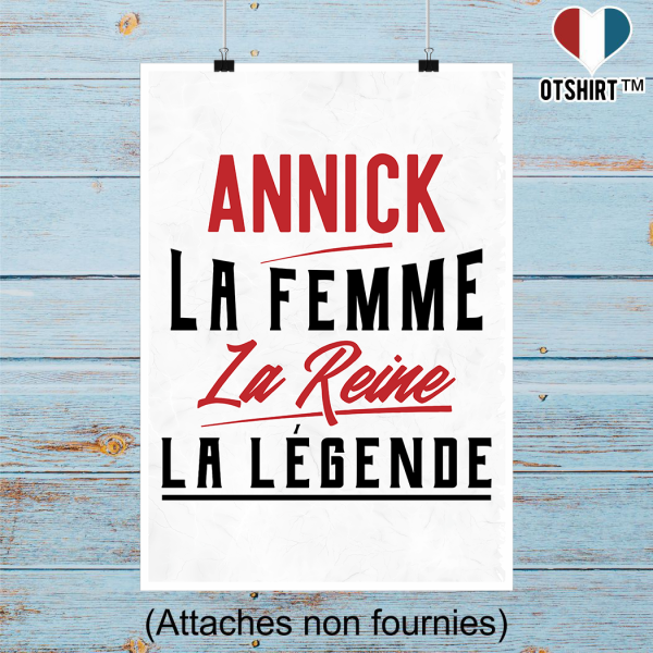 Affiche annick la femme la reine la legende