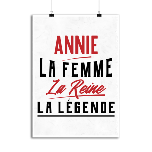 Affiche annie la femme la reine la legende Affiche annie la femme la reine la legende