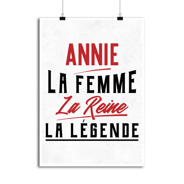 Affiche annie la femme la reine la legende