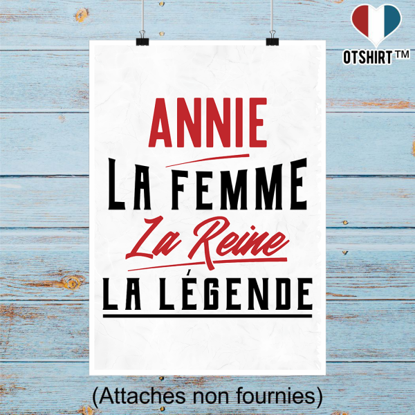 Affiche annie la femme la reine la legende