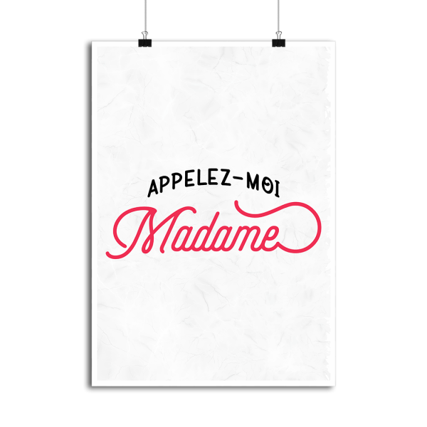 Affiche appelez moi madame