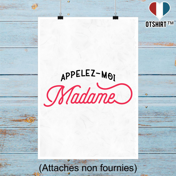 Affiche appelez moi madame