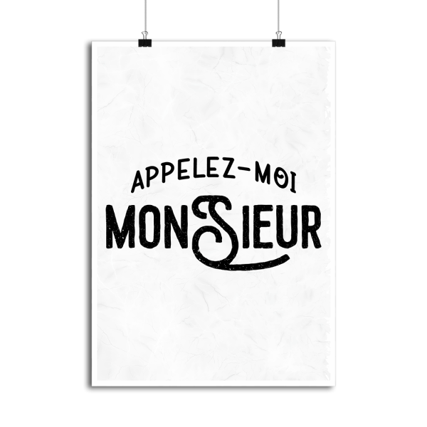 Affiche appelez moi monsieur