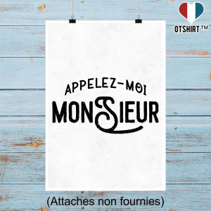 Affiche appelez moi monsieur