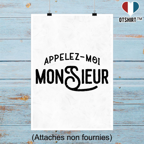 Affiche appelez moi monsieur