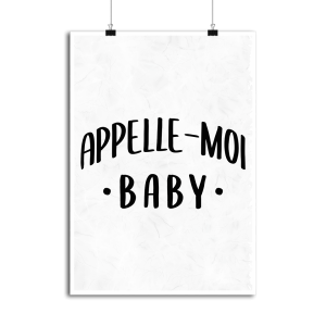 Affiche appelle moi baby Affiche appelle moi baby