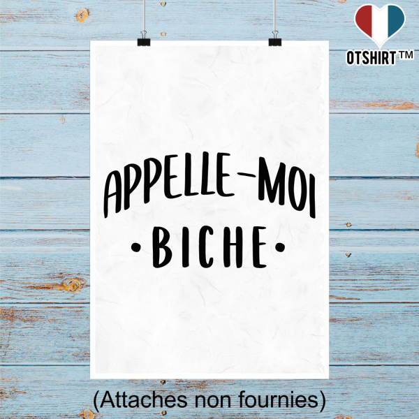 Affiche appelle moi biche