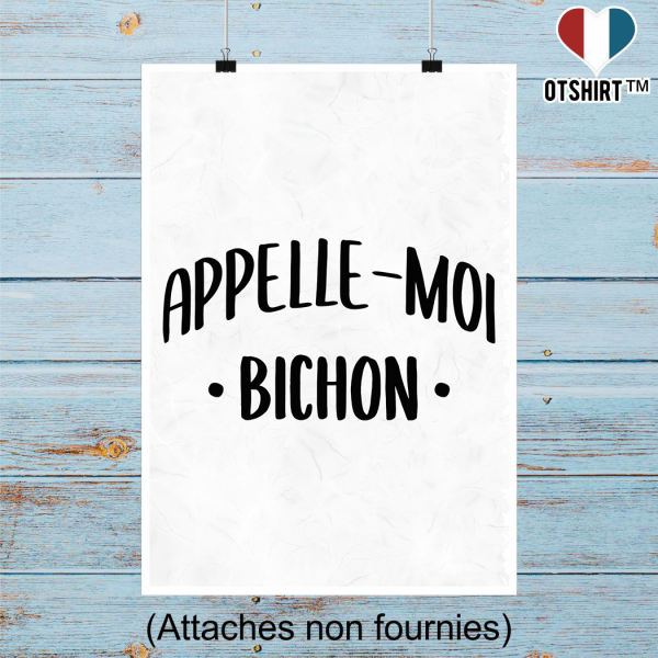 Affiche appelle moi bichon