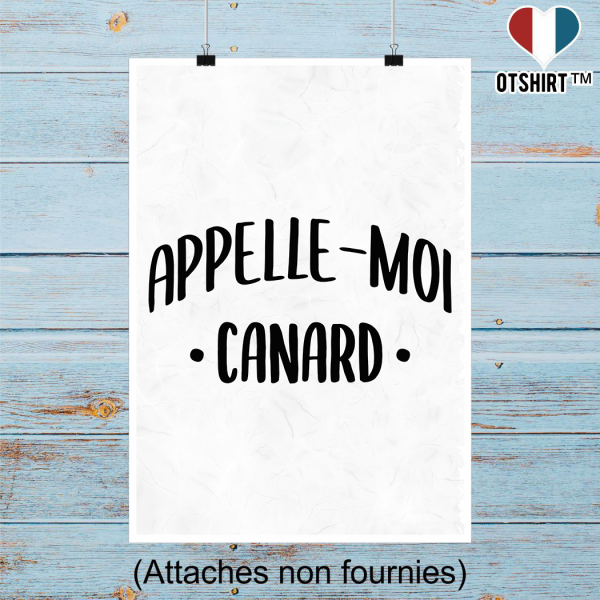 Affiche appelle moi canard