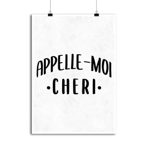 Affiche appelle moi cheri Affiche appelle moi cheri