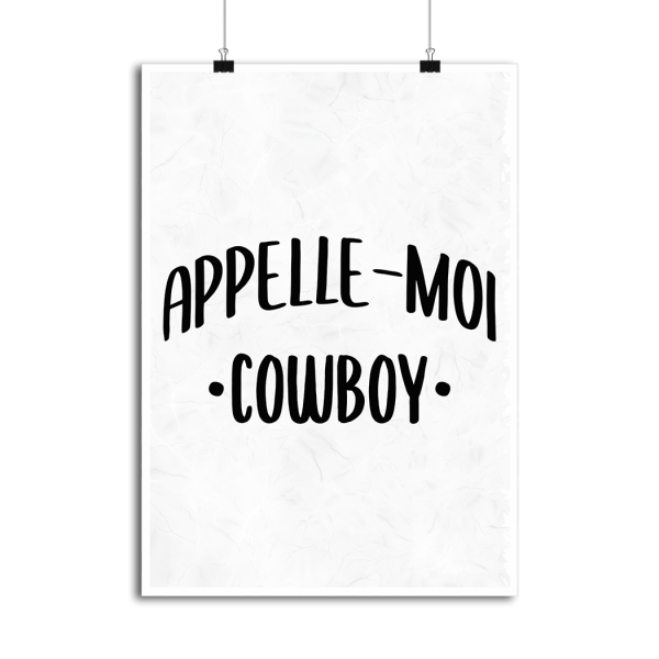 Affiche appelle moi cowboy