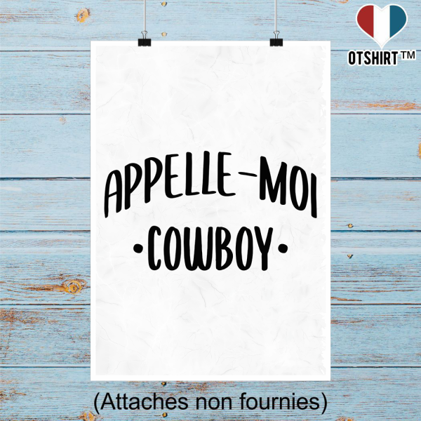 Affiche appelle moi cowboy