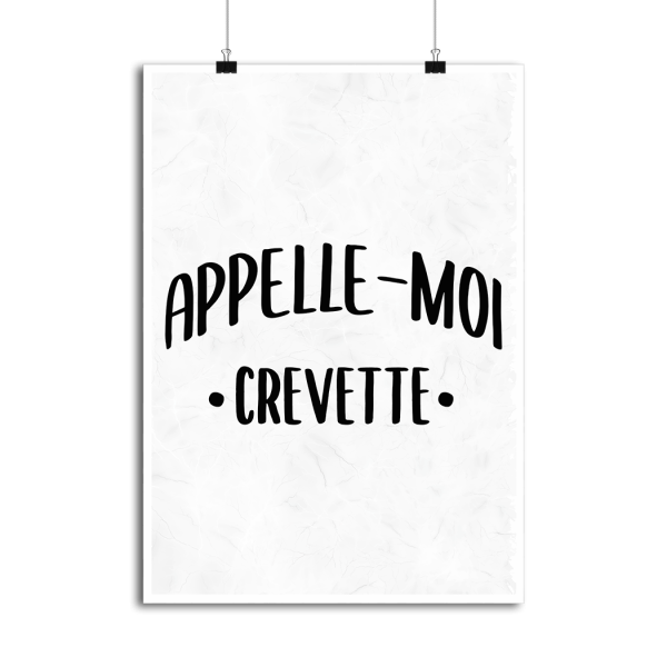 Affiche appelle moi crevette