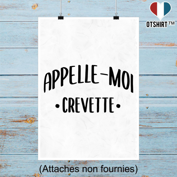 Affiche appelle moi crevette