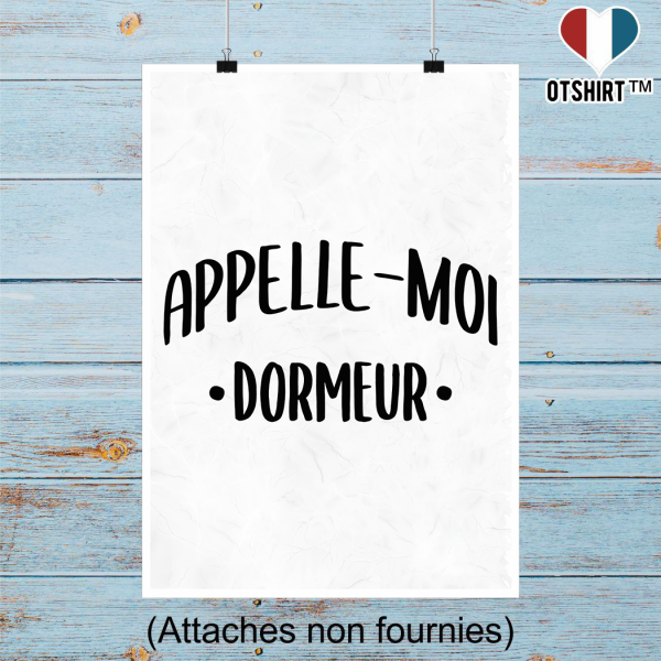 Affiche appelle moi dormeur