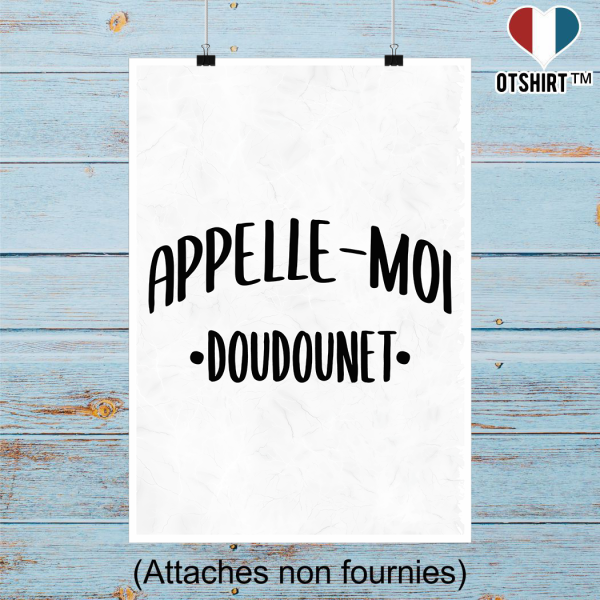 Affiche appelle moi doudounet