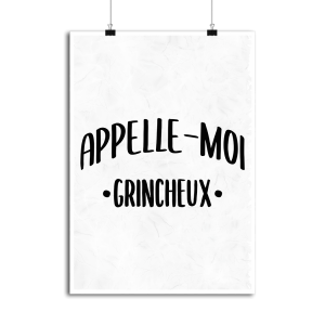 Affiche appelle moi grincheux Affiche appelle moi grincheux