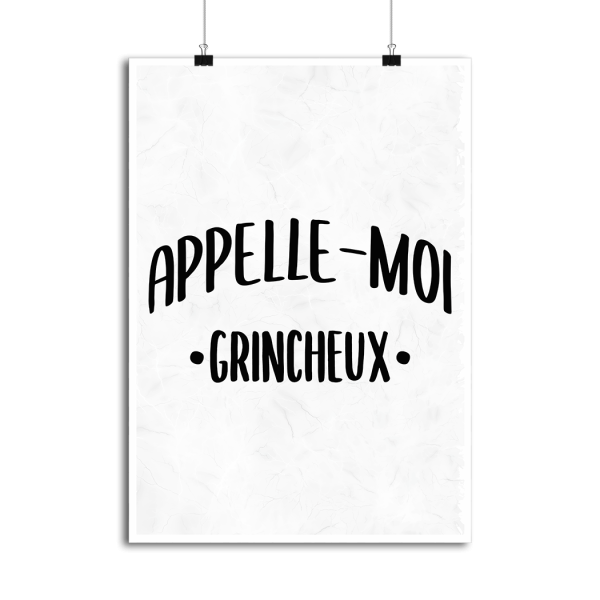 Affiche appelle moi grincheux