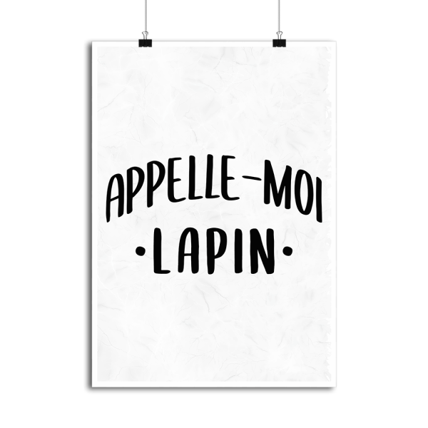 Affiche appelle moi lapin