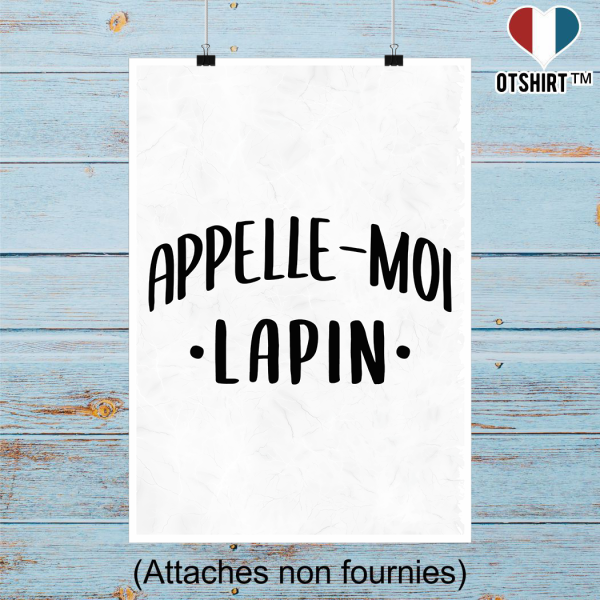 Affiche appelle moi lapin