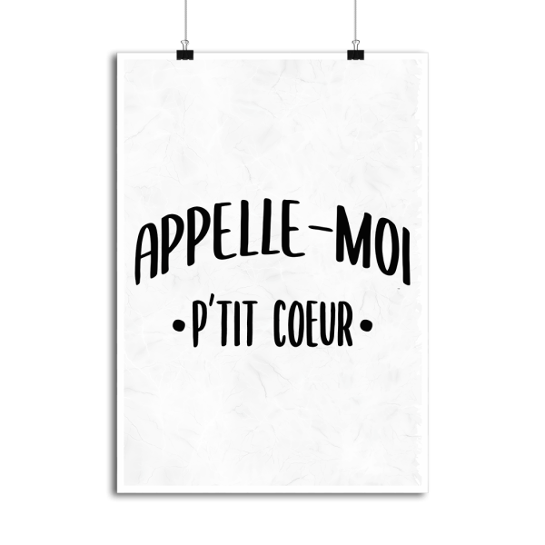 Affiche appelle moi p_tit coeur