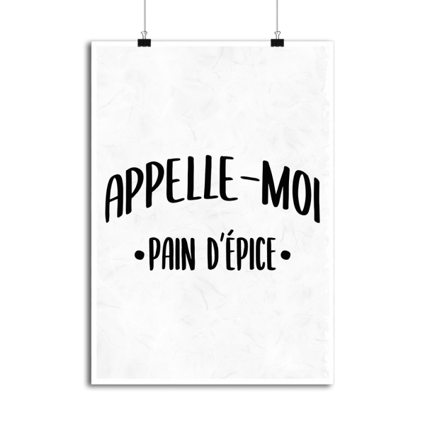 Affiche appelle moi pain d_epice