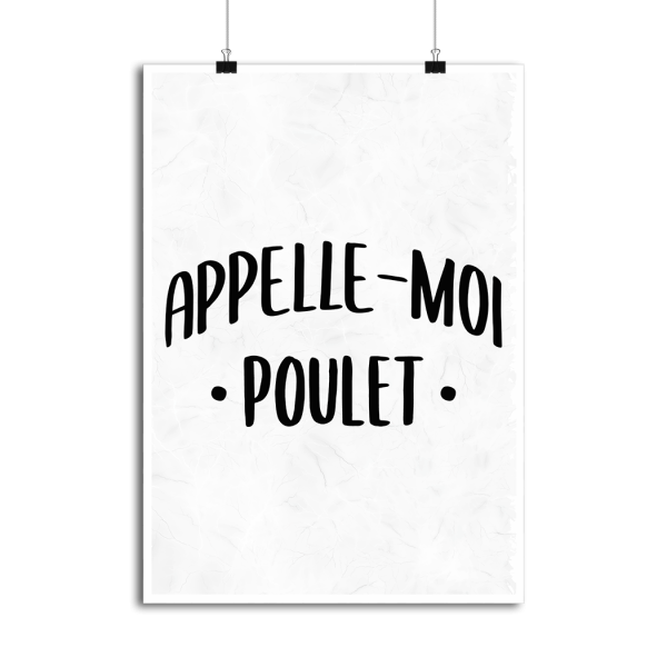 Affiche appelle moi poulet