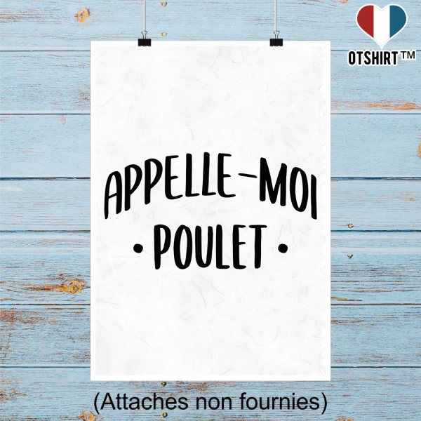 Affiche appelle moi poulet