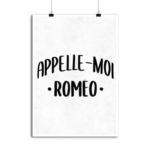 Affiche appelle moi romeo Affiche appelle moi romeo