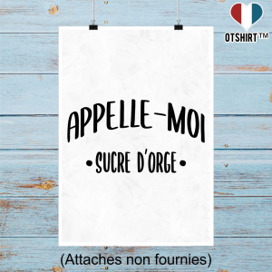 Affiche appelle moi sucre d_orge