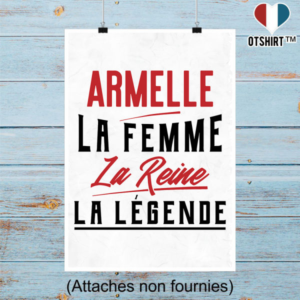 Affiche armelle la femme la reine la legende