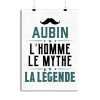 Affiche aubin l_homme le mythe la legende