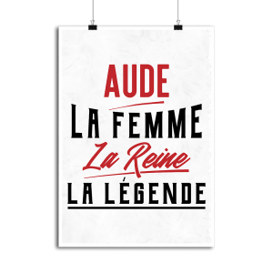 Affiche aude la femme la reine la legende Affiche aude la femme la reine la legende