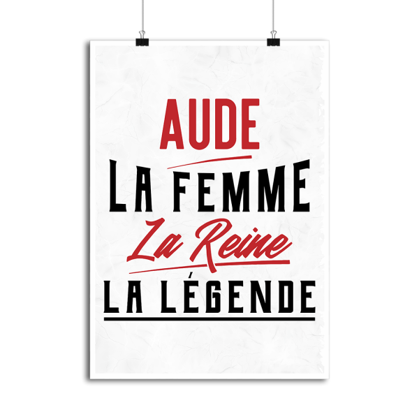 Affiche aude la femme la reine la legende