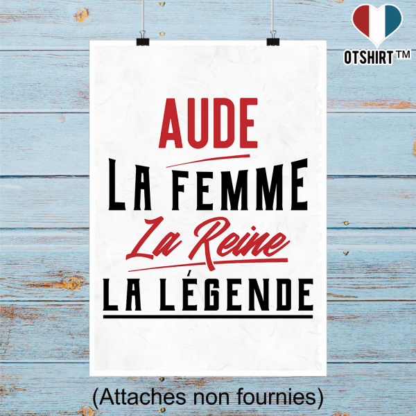 Affiche aude la femme la reine la legende