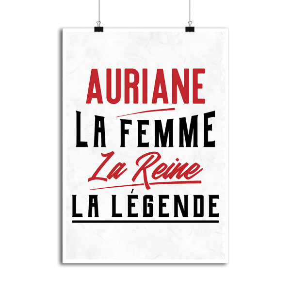 Affiche auriane la femme la reine la legende