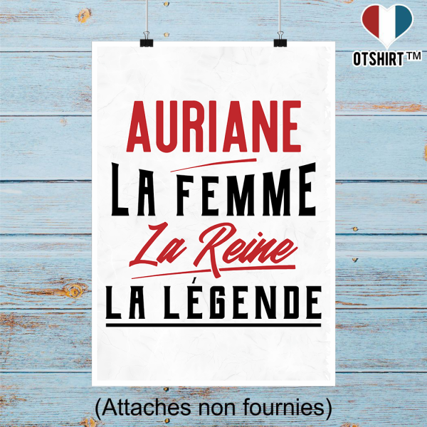 Affiche auriane la femme la reine la legende