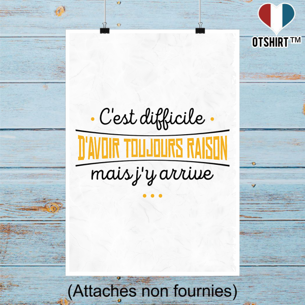 Affiche avoir toujours raison