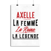 Affiche axelle la femme la reine la legende