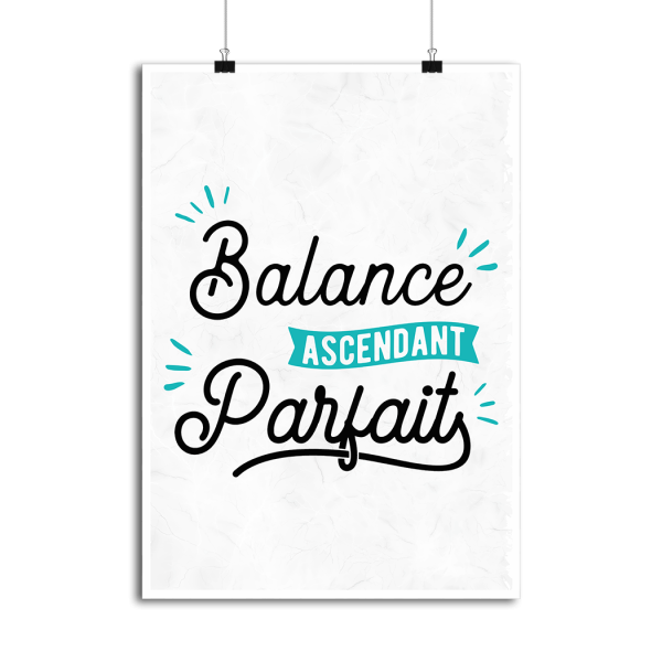 Affiche balance ascendant parfait